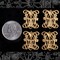 Raw Brass Decorative Filigree Four Ring Connectors - Set of Four - B-4C07